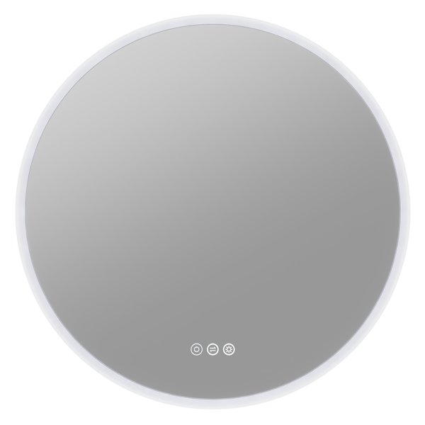 Anzzi 24in Dia. LED Front/Back Lighting Bathroom Mirror With Defogger BA-LMDFX018AL